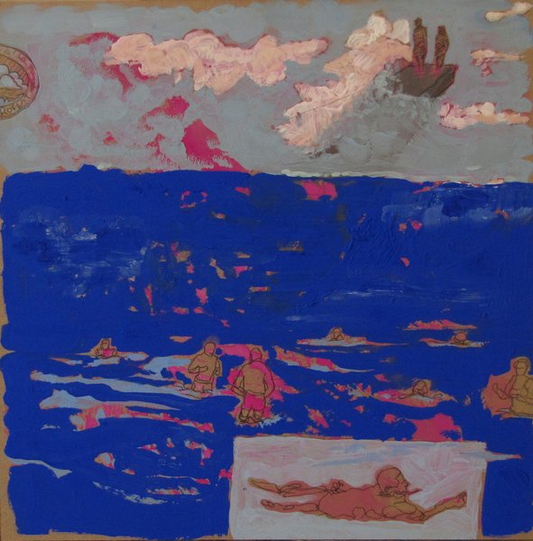 bain II - 30x30 - tempera